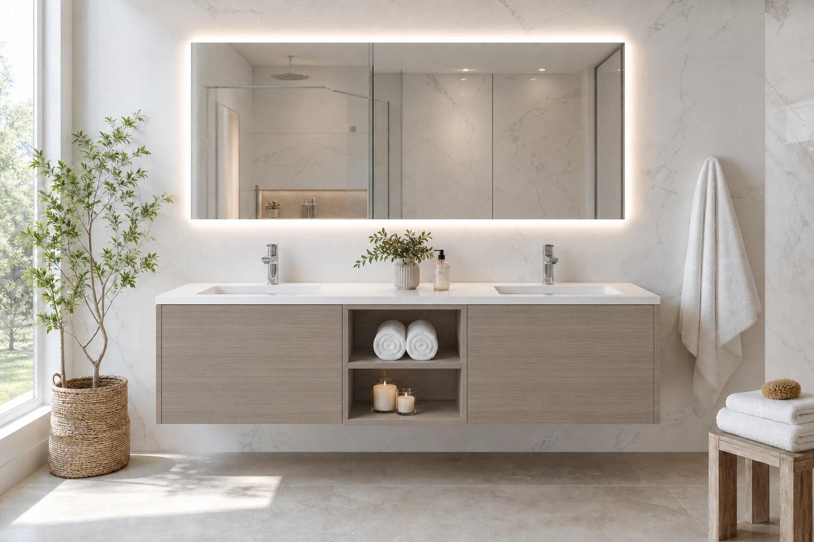 Menfi Full Overlay Floating Vanity M505 thumbnail