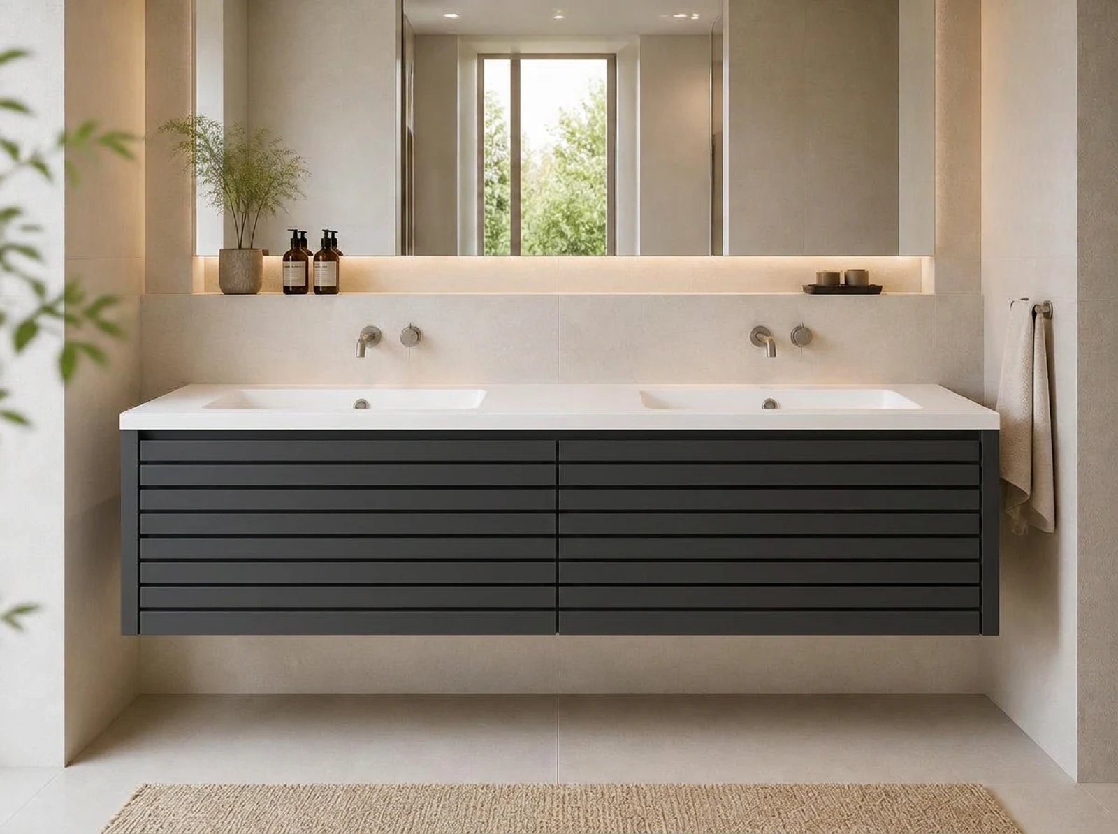 Bergen Floating Vanity Double Sink thumbnail