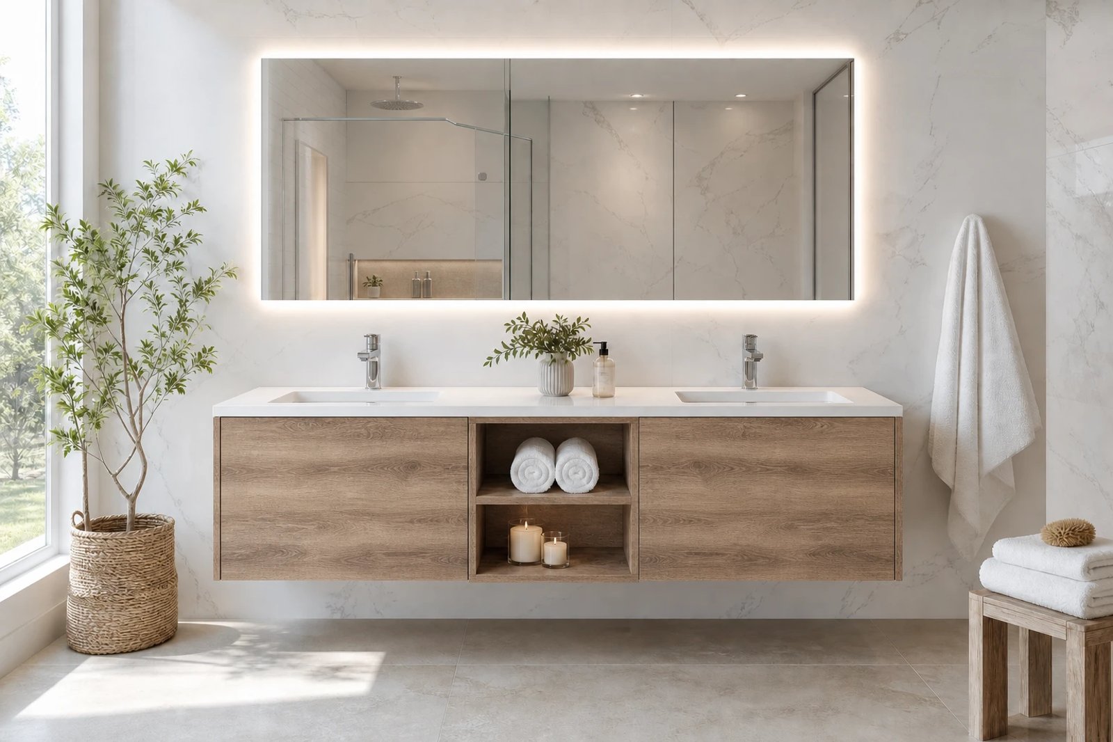 Menfi Full Overlay Floating Vanity M505 thumbnail