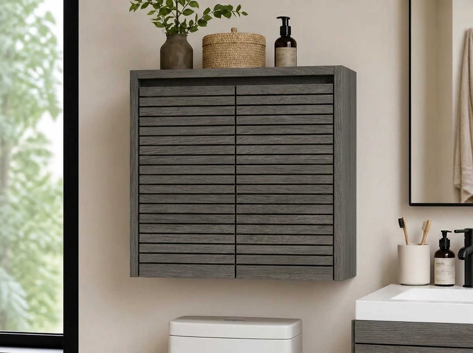 Bergen Floating Bathroom Wall Cabinet thumbnail