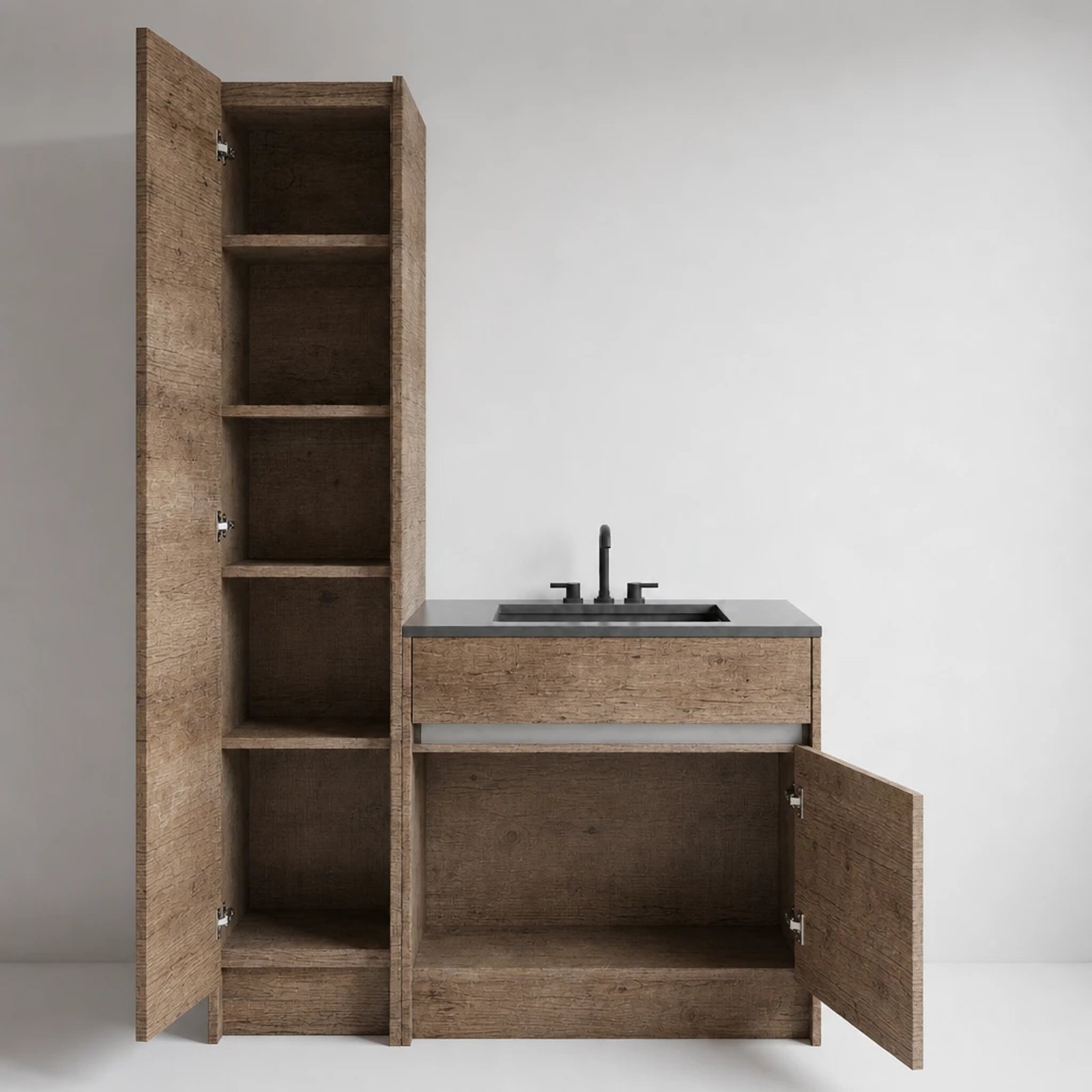 Trapani Inset Standing Linen Closet M306 thumbnail