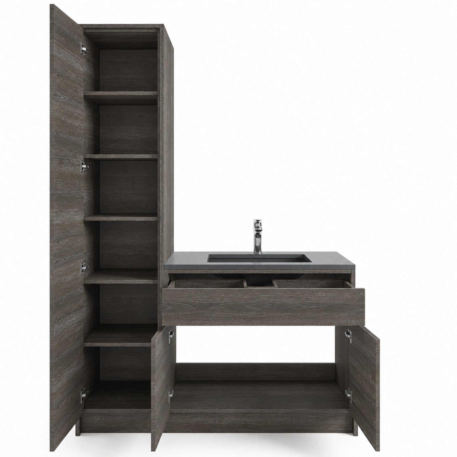 Orla Inset Standing Linen Closet M301 thumbnail