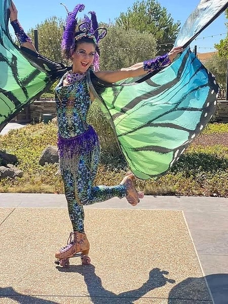 Rollerskating Butterfly Dancer with Bubble Show for Events - Gallery image