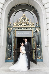 San Francisco City Hall Wedding Photography Weekday Elopement Coverage