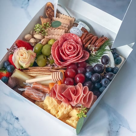 Cheese and Charcuterie Nibble Box for Intimate Gatherings - Anniversary - Featured image