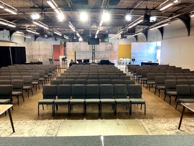 Flexible Event Space with Stage and Sound System for 250 Guests