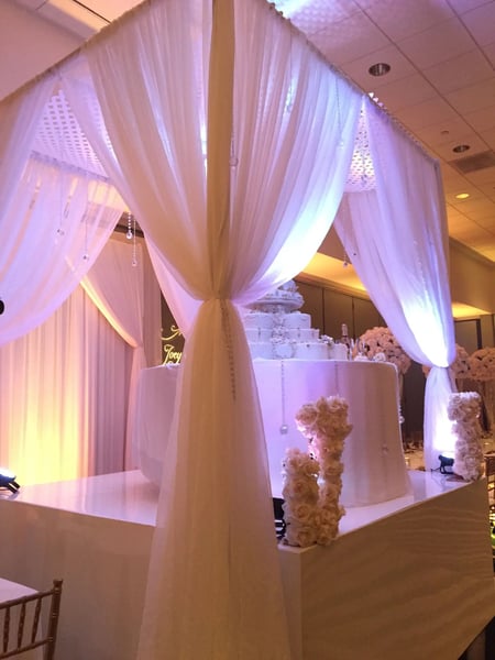 Event Draping and Ambient Lighting With Uplighting and Monogram – Decoration – photo 3