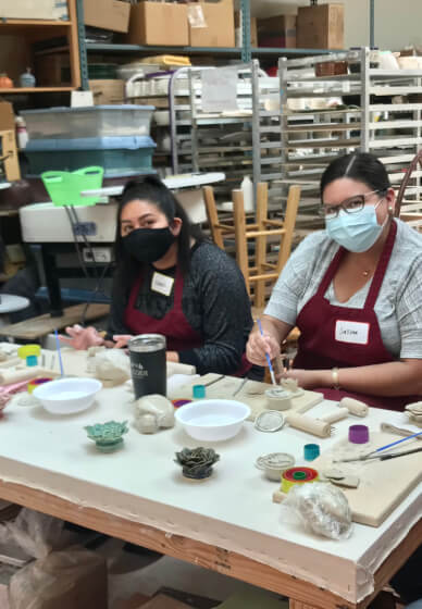 Pottery and Leaf Printing Workshop for Team Building - Gallery image
