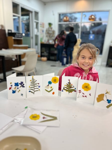 Pressed Flower Botanical Greeting Card Workshop for Groups - Gallery image