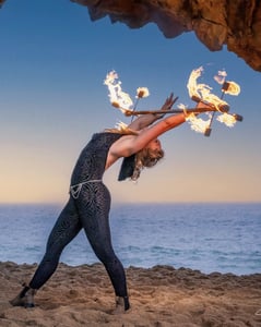 Fire Dancer: Bold Fire Play with Singing Princess Crossover
