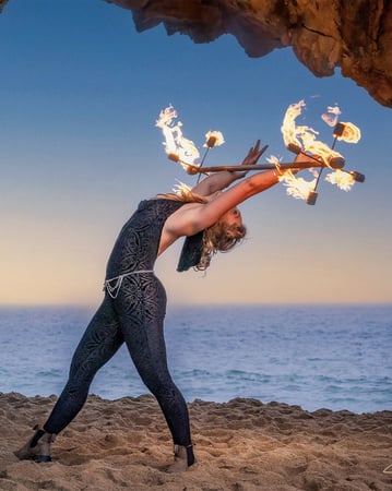 Fire Dancer for Hire — Bold Fire Play with Singing Princess Crossover - Holiday Party - Featured image