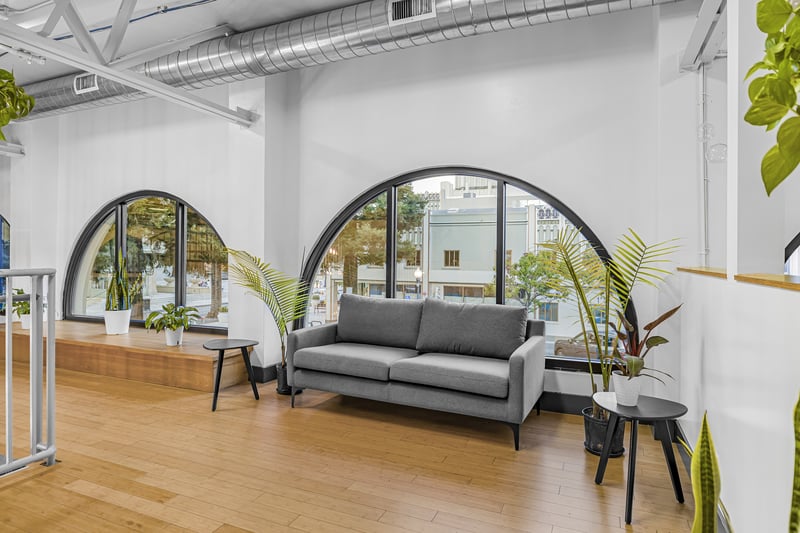 Sunlit Plant-Filled Loft with Arched Windows in Redwood City - Gallery image