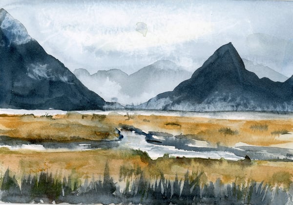 Watercolor Mountain Landscapes Workshop for Beginner Painters - Anniversary in Santa Clara - Featured image