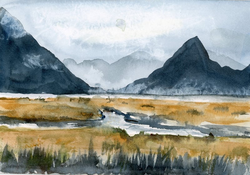 Watercolor Mountain Landscapes Workshop for Beginner Painters - Featured image