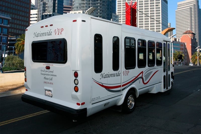 20 Passenger Limo Bus with Dance Pole Luxury Rental for Any Event - Gallery image