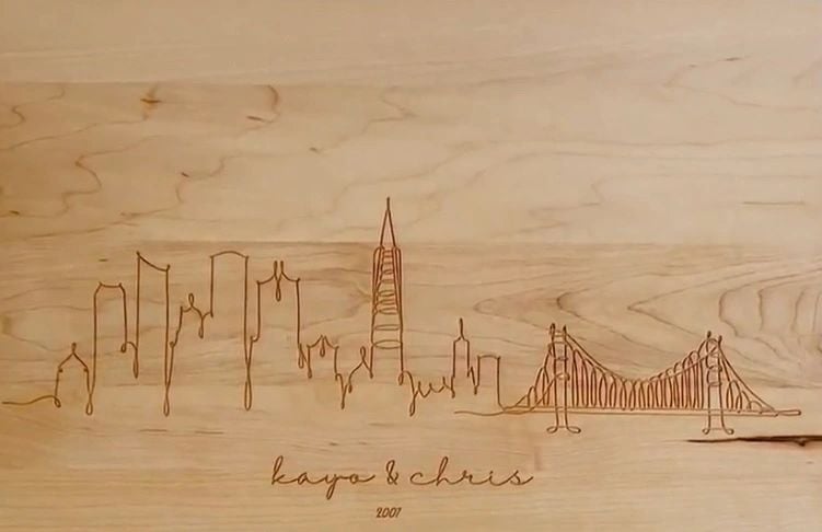 Wood Burning on Cutting Board - Gallery image