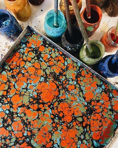 Private Marble Painting (Ebru) Trailer Workshop, Nationwide - Gallery image