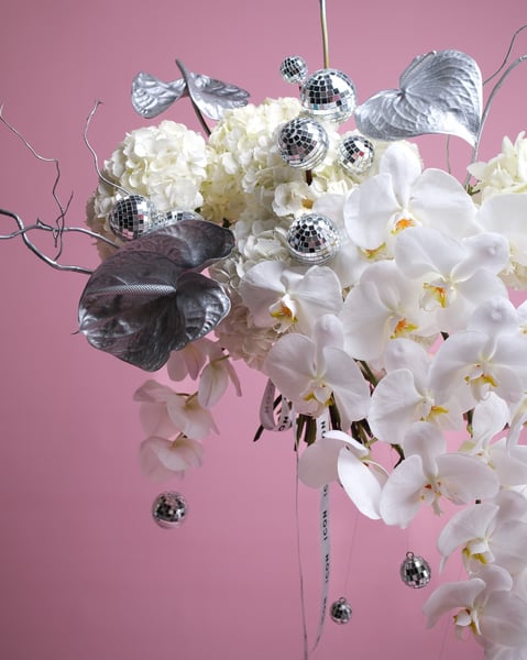 Bold Sculptural Statement Bouquet with Shimmering Accents - Gallery image
