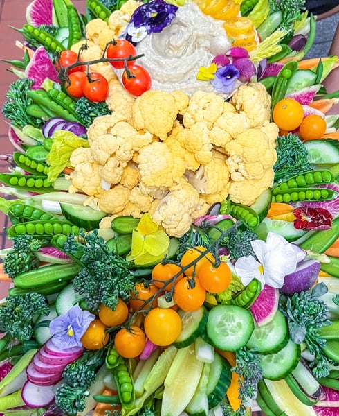 Fresh Crudite and Hummus Platter for Events and Parties - Gallery image