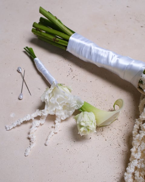 Classic White and Ivory Bridal Bouquet with Calla Lilies - Gallery image