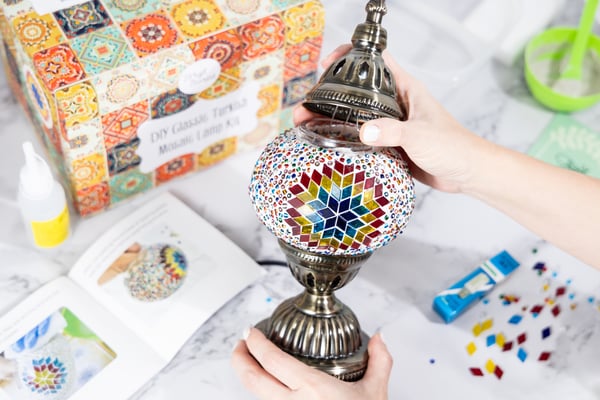 Turkish Mosaic Lamp Workshop: Design a Radiant Table Lamp - Reunion in San Mateo - Featured image