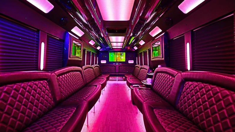 Large Party Bus with Onboard Restroom Rental for Up to 40 Guests - Gallery image