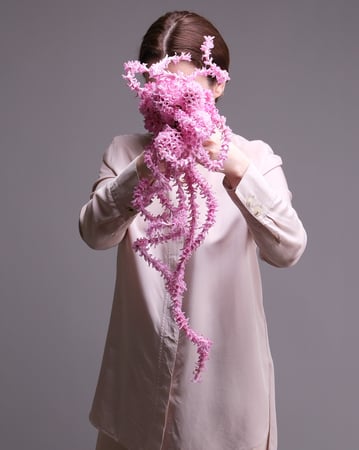Cascading Pink Hyacinth Bridal Bouquet with Trailing Florets - Anniversary - Featured image