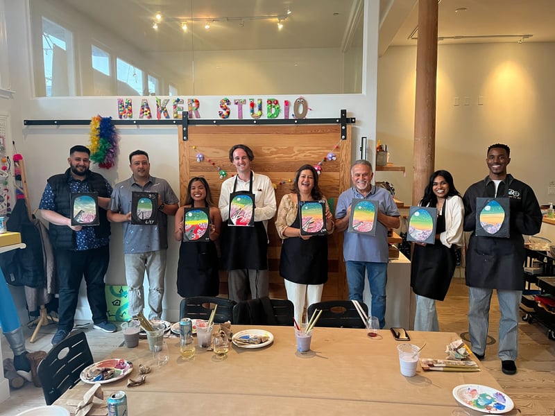 Acrylic Paint and Sip Night with Easels and Two Drinks Included - Gallery image