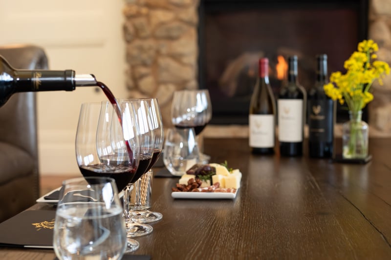 Three Appellation Wine Flight at a Private Table With Charcuterie - Gallery image
