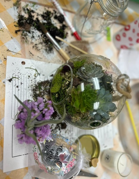 Mini Plant Oasis Terrarium Workshop with Snacks and Bubbly - Gallery image