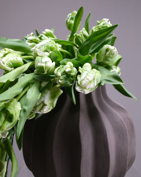 Cascading Green Parrot Tulip Bridal Bouquet in Chartreuse - Gallery image