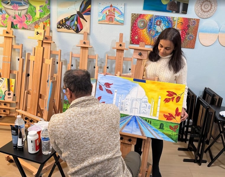 Private Painting Celebration with the Whole Art Studio Reserved - Gallery image