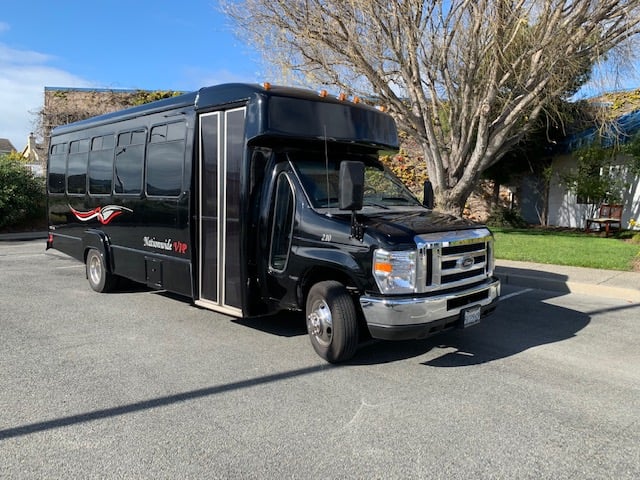 24 Passenger Limo Bus with Dance Pole Luxury Rental for Any Event - Gallery image