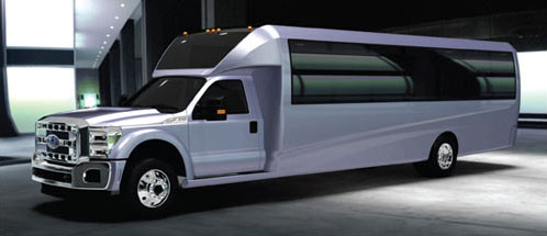 31 Passenger Executive Limo Bus (White) Luxury Rental for Parties - Gallery image