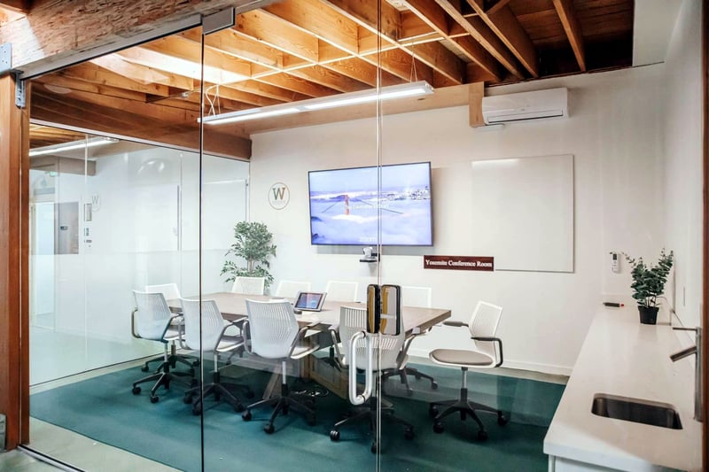 Vibrant Conference Room with Whiteboard for Up to 10 Guests - Gallery image