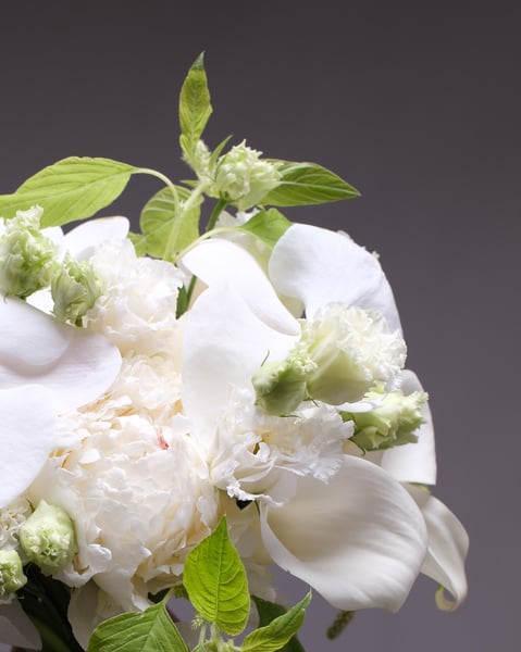 White Opera All-White Bridal Bouquet & Matching Boutonnière - Gallery image
