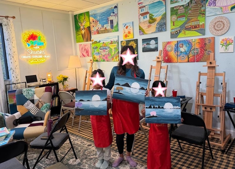 Private Painting Celebration with the Whole Art Studio Reserved - Gallery image