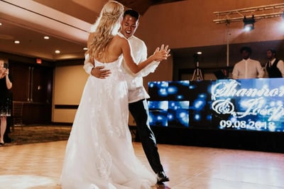 Four-Hour Wedding Reception DJ MC with Sound and Uplighting