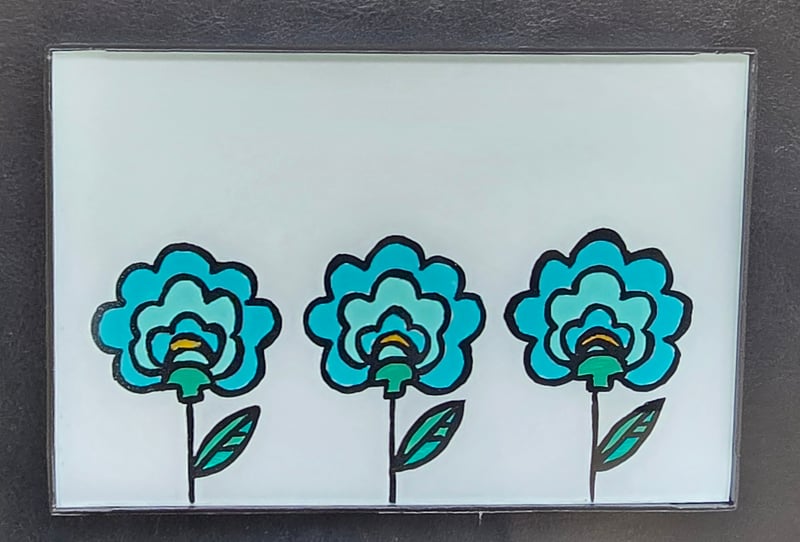 Glass Painting Class: Paint a Floral Design and Take It Home - Gallery image