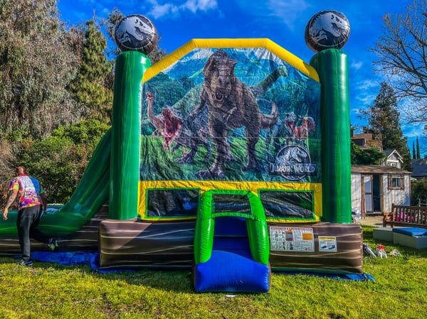 Jurassic Park Wet Bounce House Combo Rental — Daily - Holiday Party - Featured image