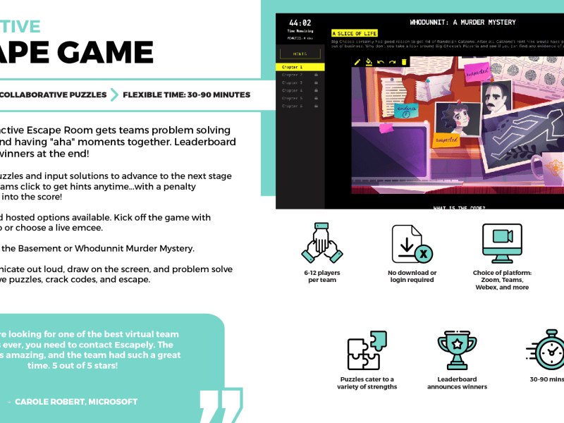 Self-Guided Escape Room (Virtual Team Building) - Gallery image