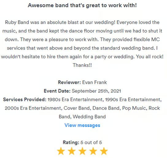 Bay Area Rock Nine-Piece Band for Wedding and Corporate Events - Gallery image