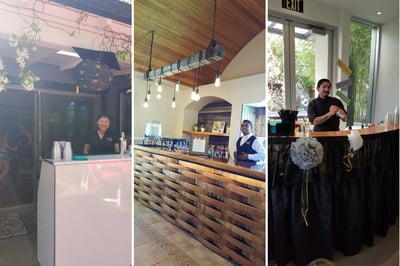 Mobile Bartender Service with Portable Bar for Private Events