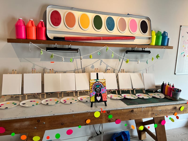 Acrylic Paint and Sip Night with Easels and Two Drinks Included - Gallery image