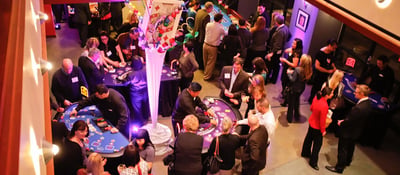 Corporate Gold Casino Night Rental for Larger Company Parties