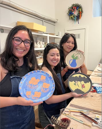 Carve and Paint Your Own Ceramic Plate with Wine and Underglaze - Holiday Party in San Francisco - Featured image