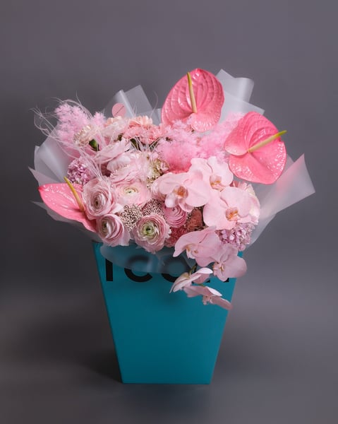 Oversized Pink Statement Bouquet with Hydrangea and Orchids - Featured image