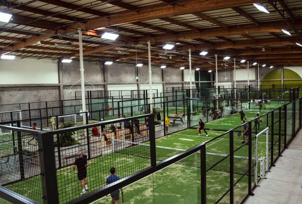 Indoor padel courts bachelor party tournament South San Francisco