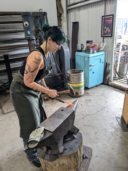 Copper Feather Blacksmithing Class: Forge Your Own Keychain - Gallery image