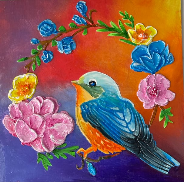 Textured Butterfly Acrylic Painting Class for Beginners and Teams - Gallery image